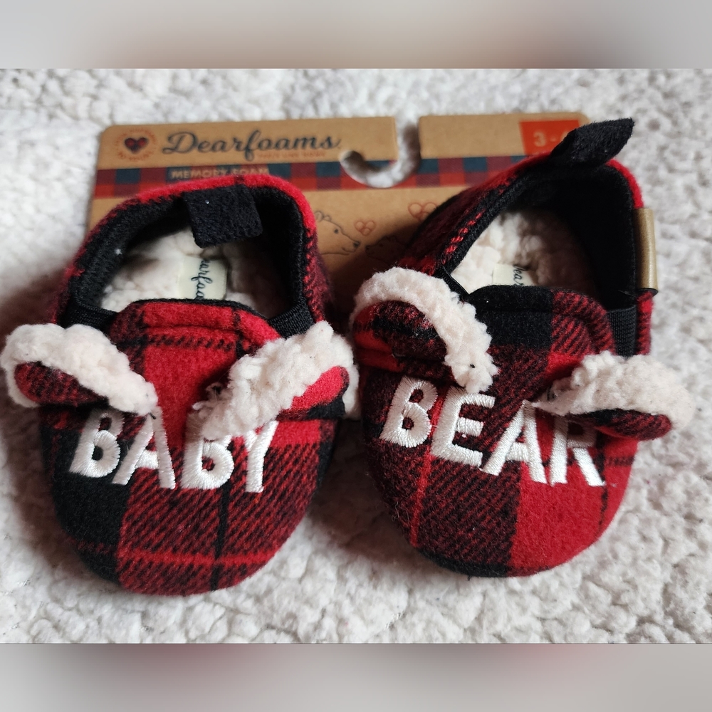 Baby bear slippers new deerfoam 3/6 months
